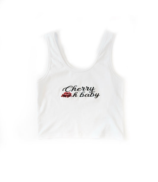 CHERRY OH BABY CROP TOP